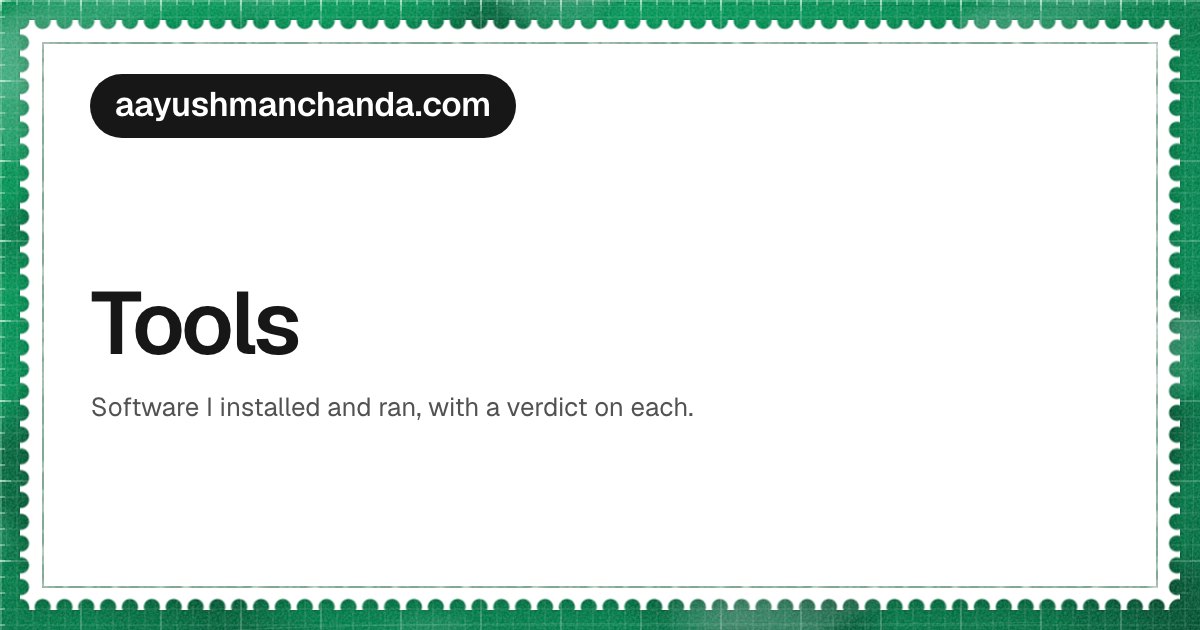 The share card for /tools