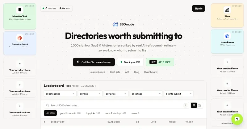 The SEOmade website