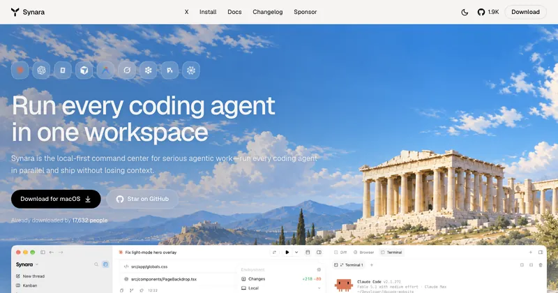The Synara website