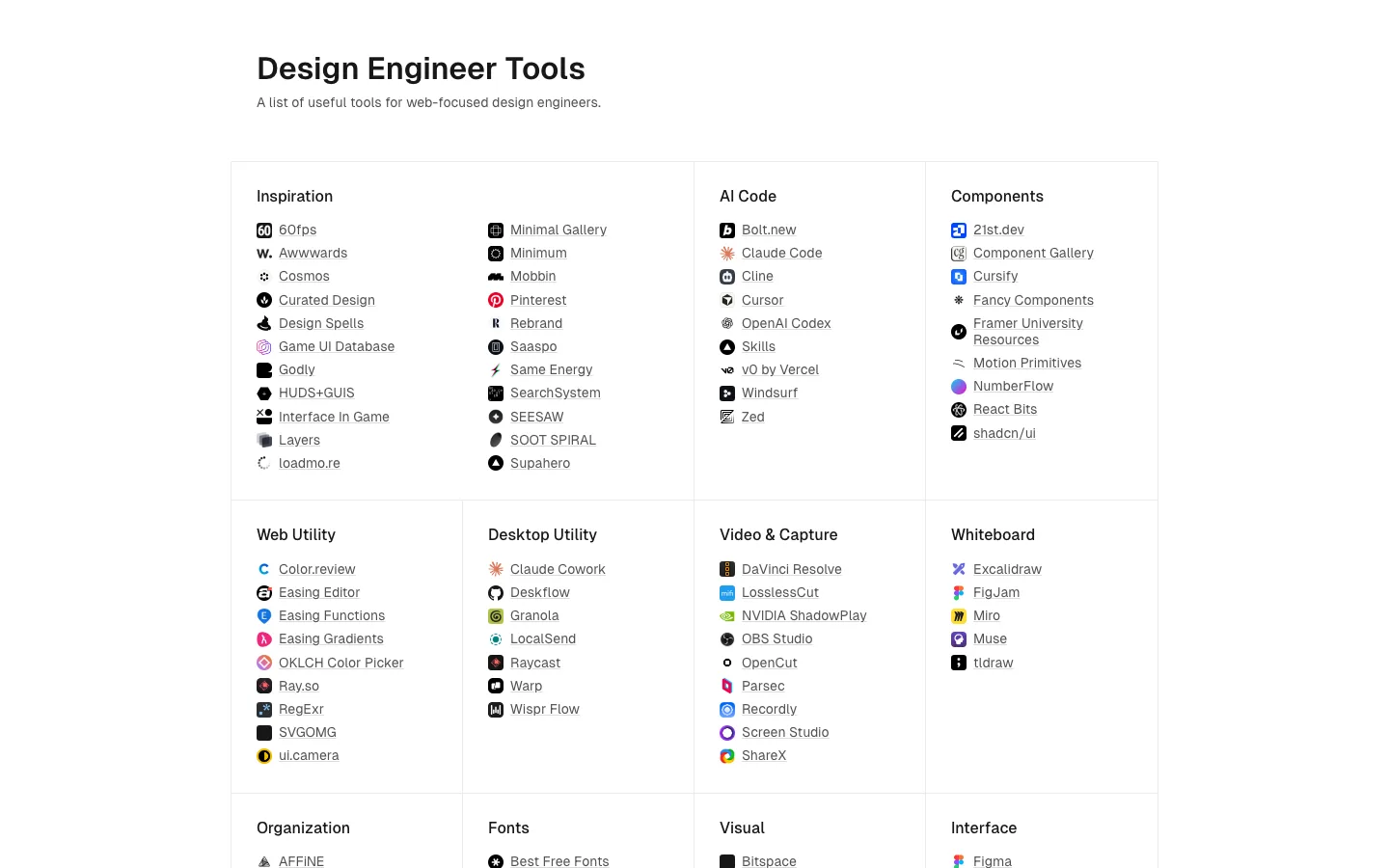 Screenshot of Design Engineer Tools