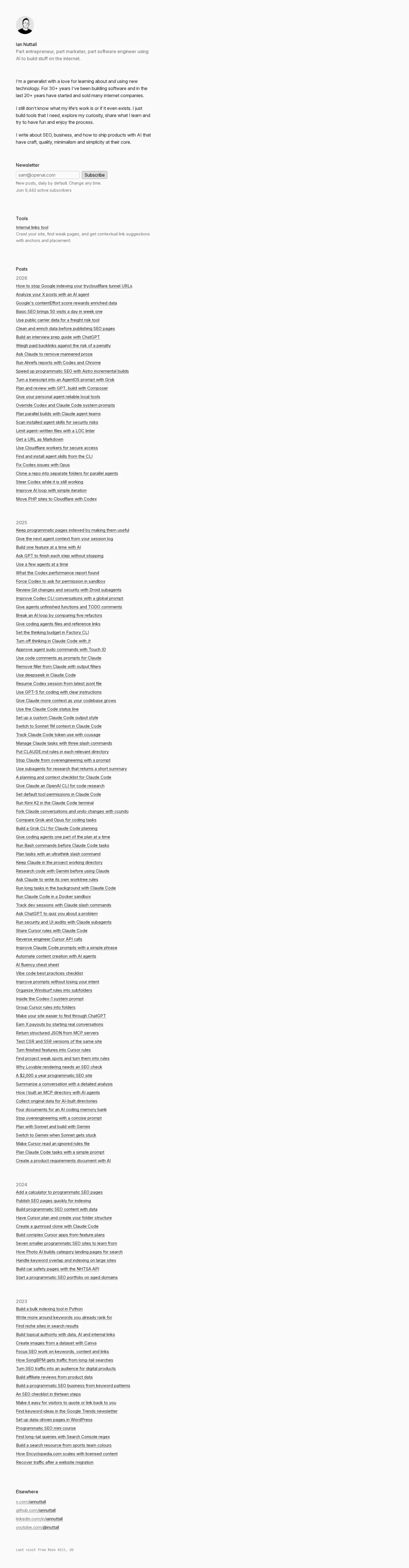 Full page of Ian Nuttall