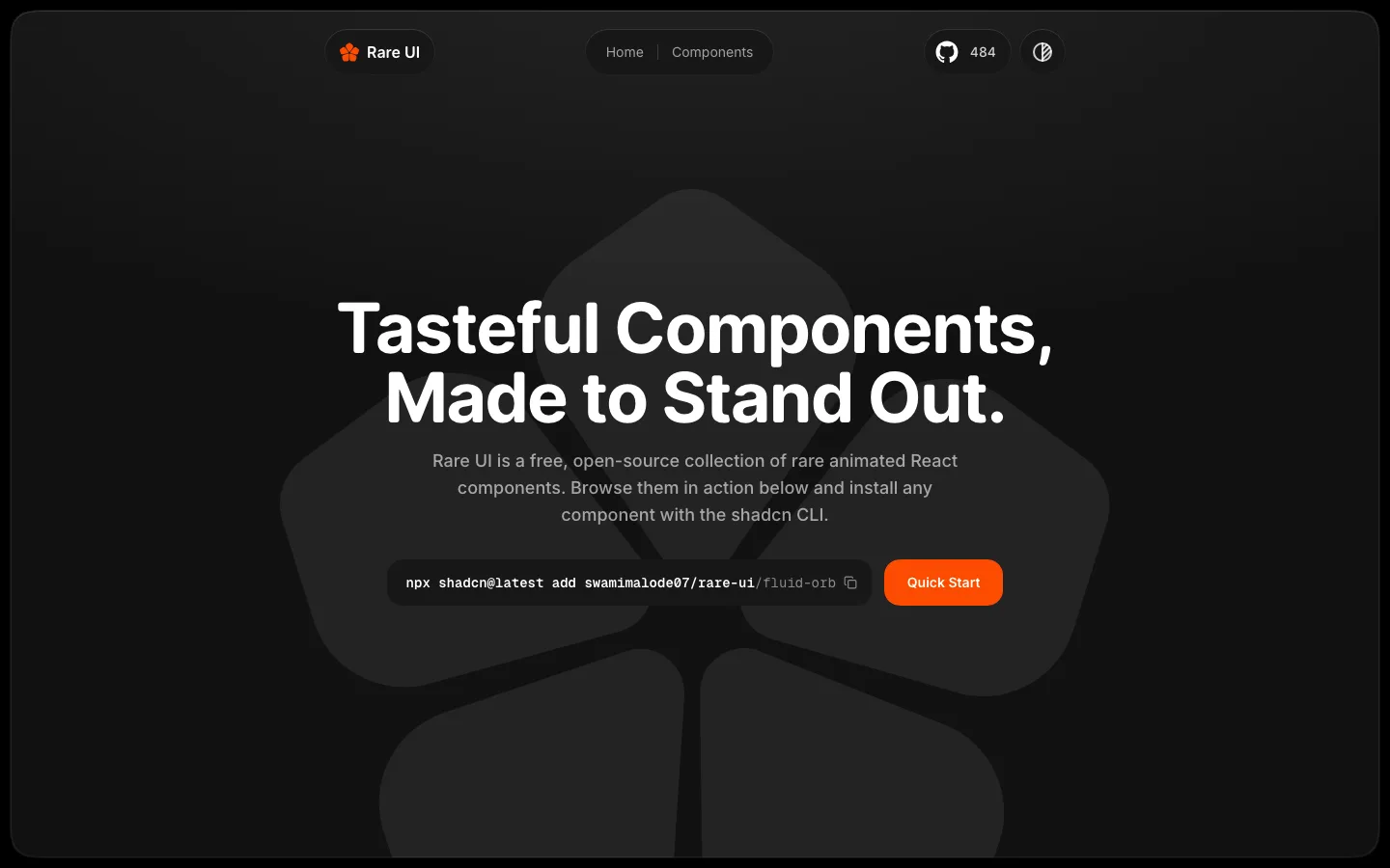 Screenshot of Rare UI